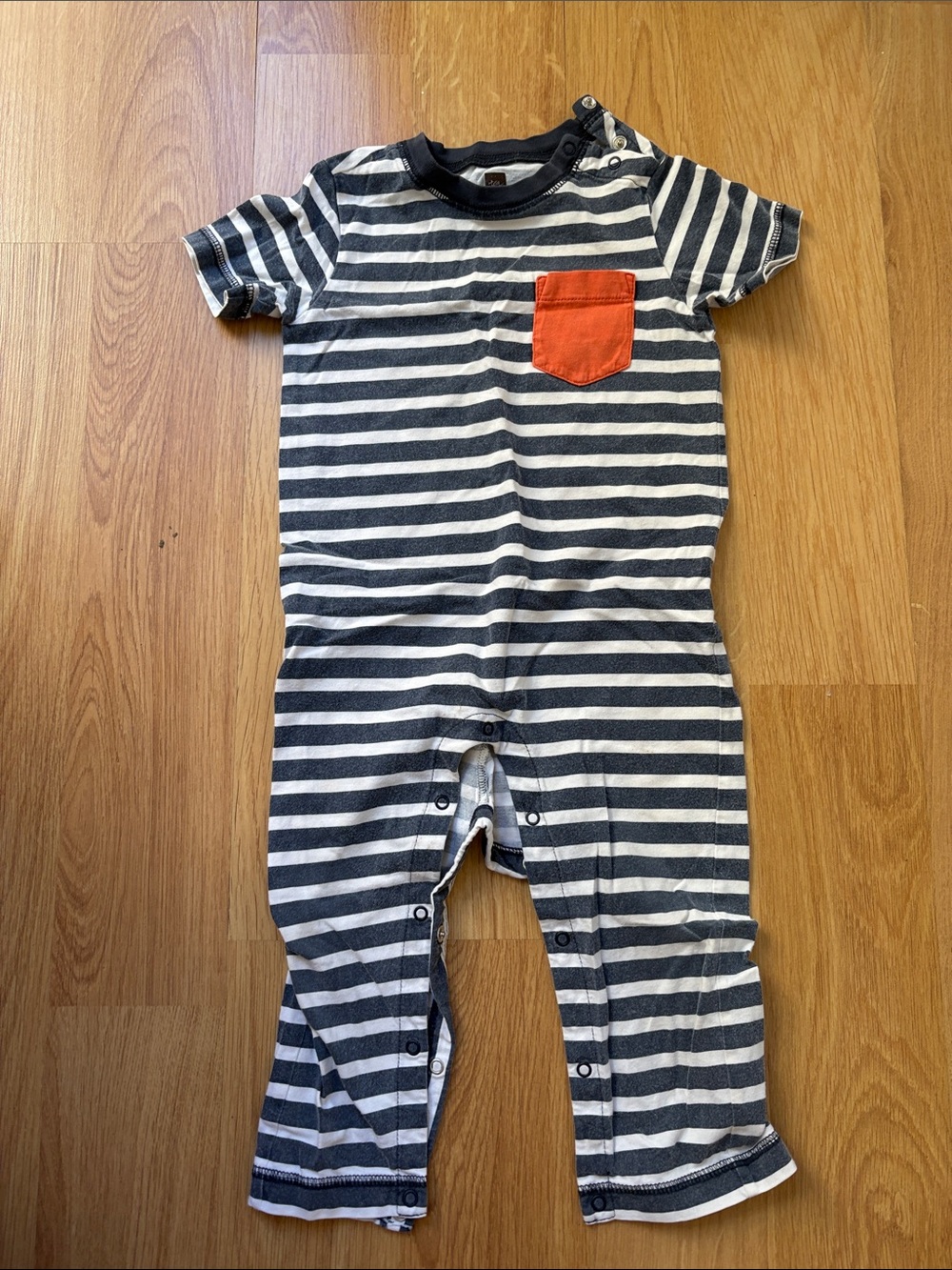 Tea collection stripe onesie long sleeve boy stripe